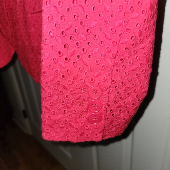Talbots Magenta Eyelet Blazer - Picture 4 of 4